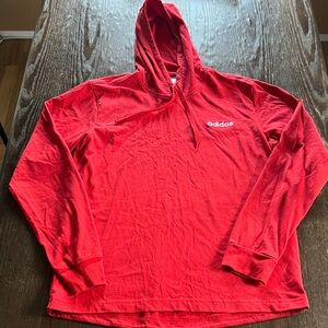 Adidas Bold Red Pullover Hoodie